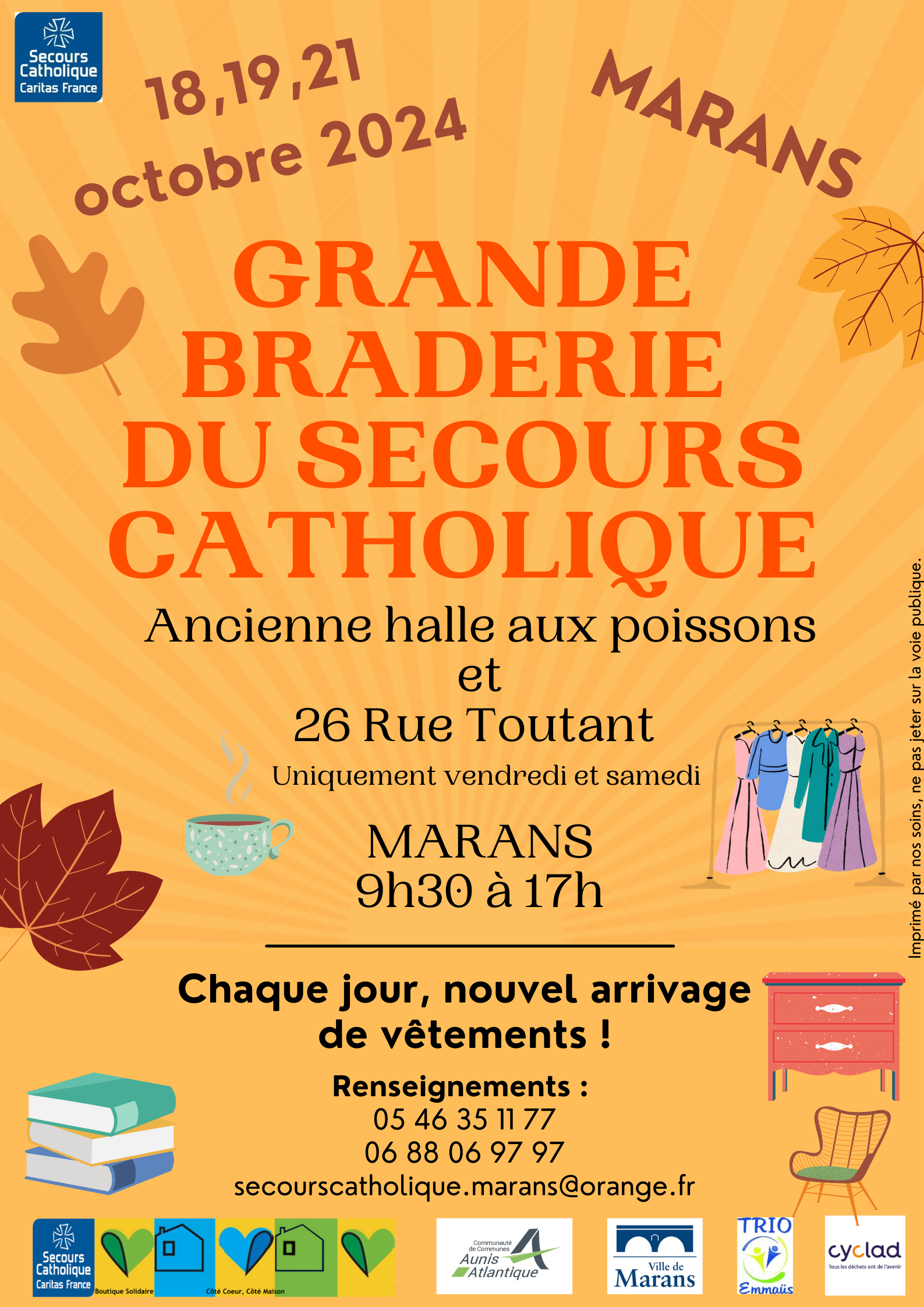 Affiche braderie Marans Octobre 2024